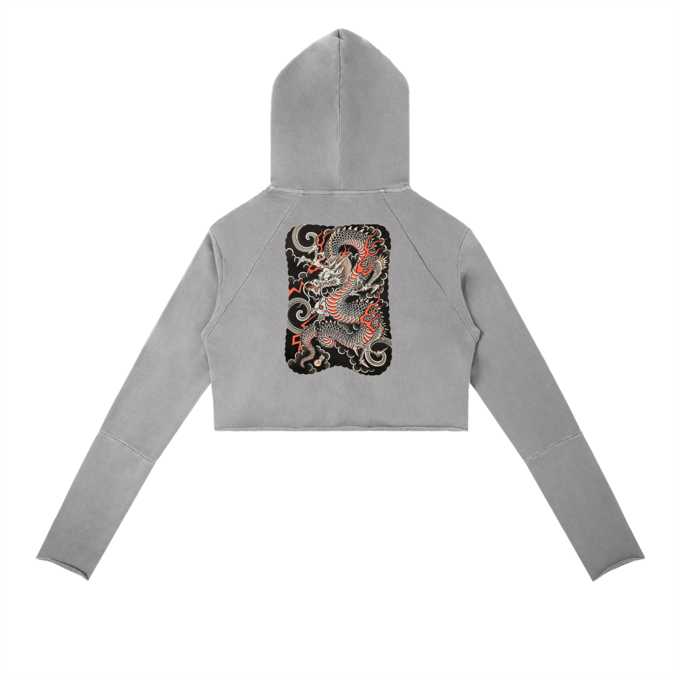 Vintage Washed Raw Edge Hoodie