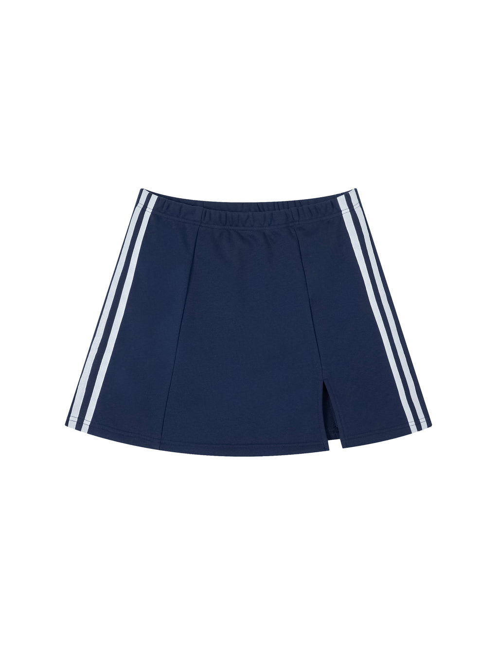 Rock mit Kontrast-Seitenstreifen und Schlitz